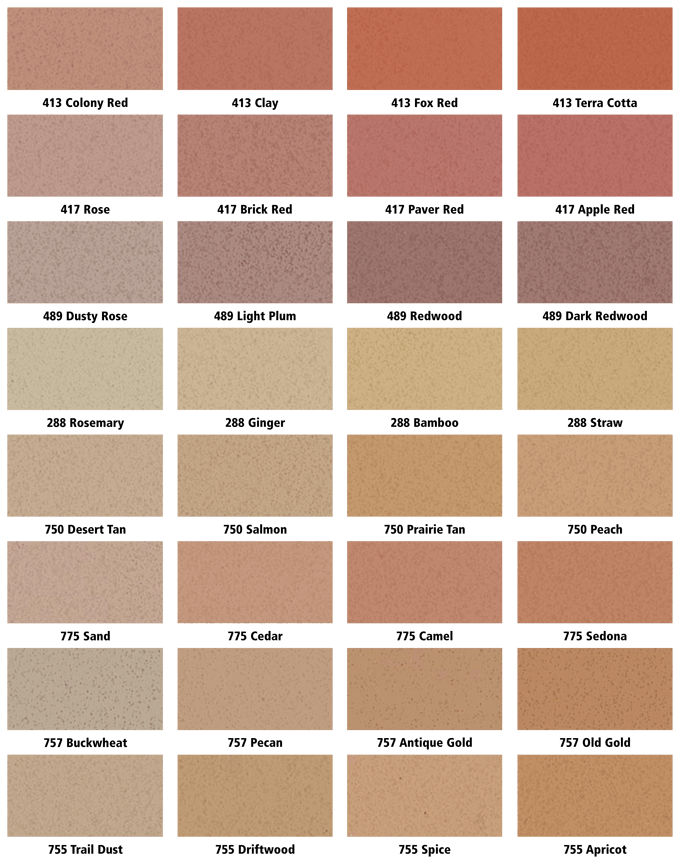 concrete color chart