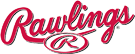 A close up of a rawlings logo on a white background.