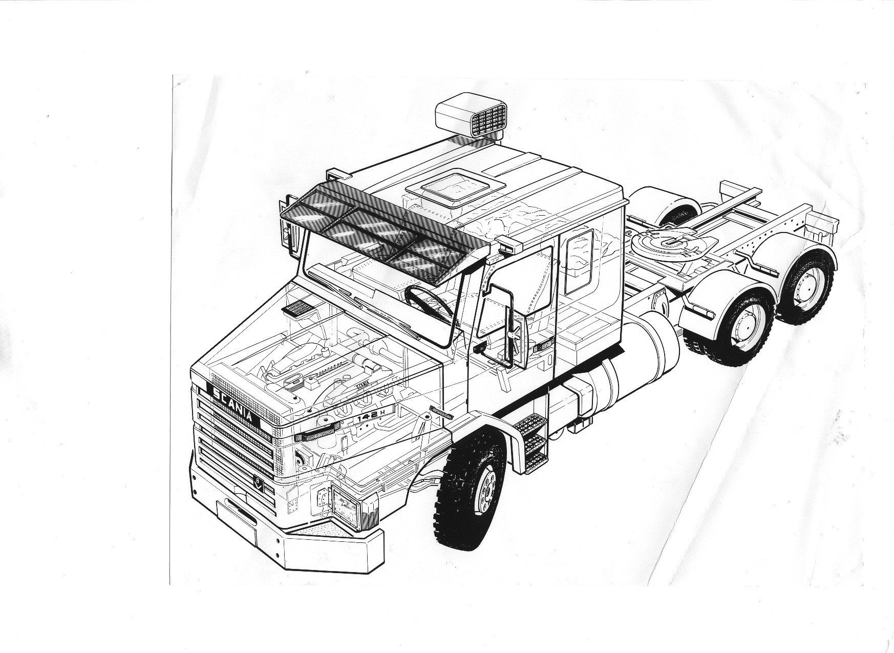 Scania ghosted illustration