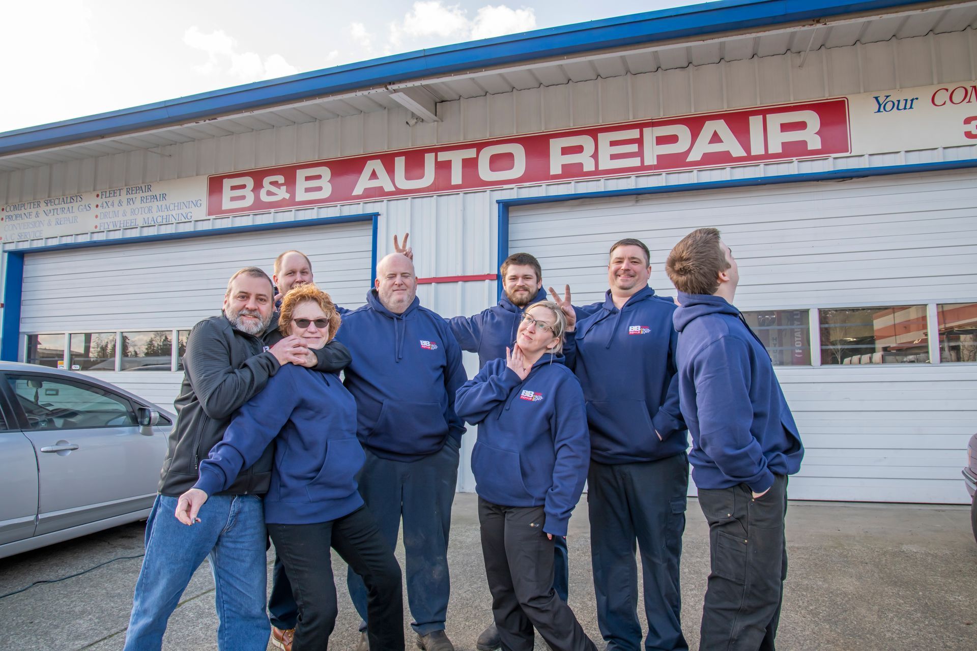 Funny Team Photo | B & B Auto Repair