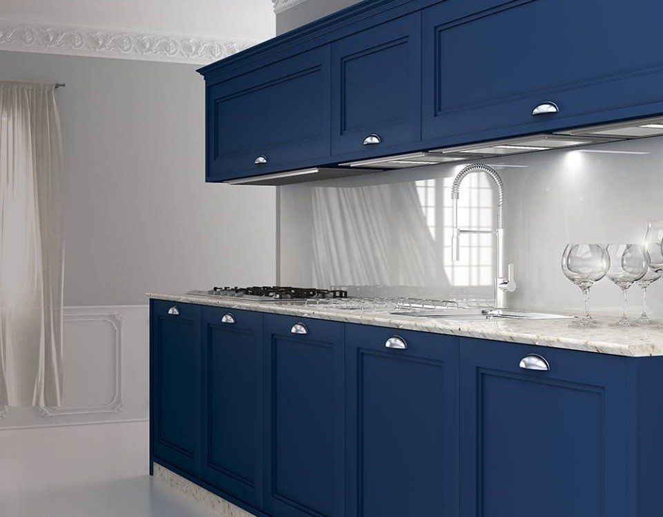 Cozinha planejada Retrô Azul