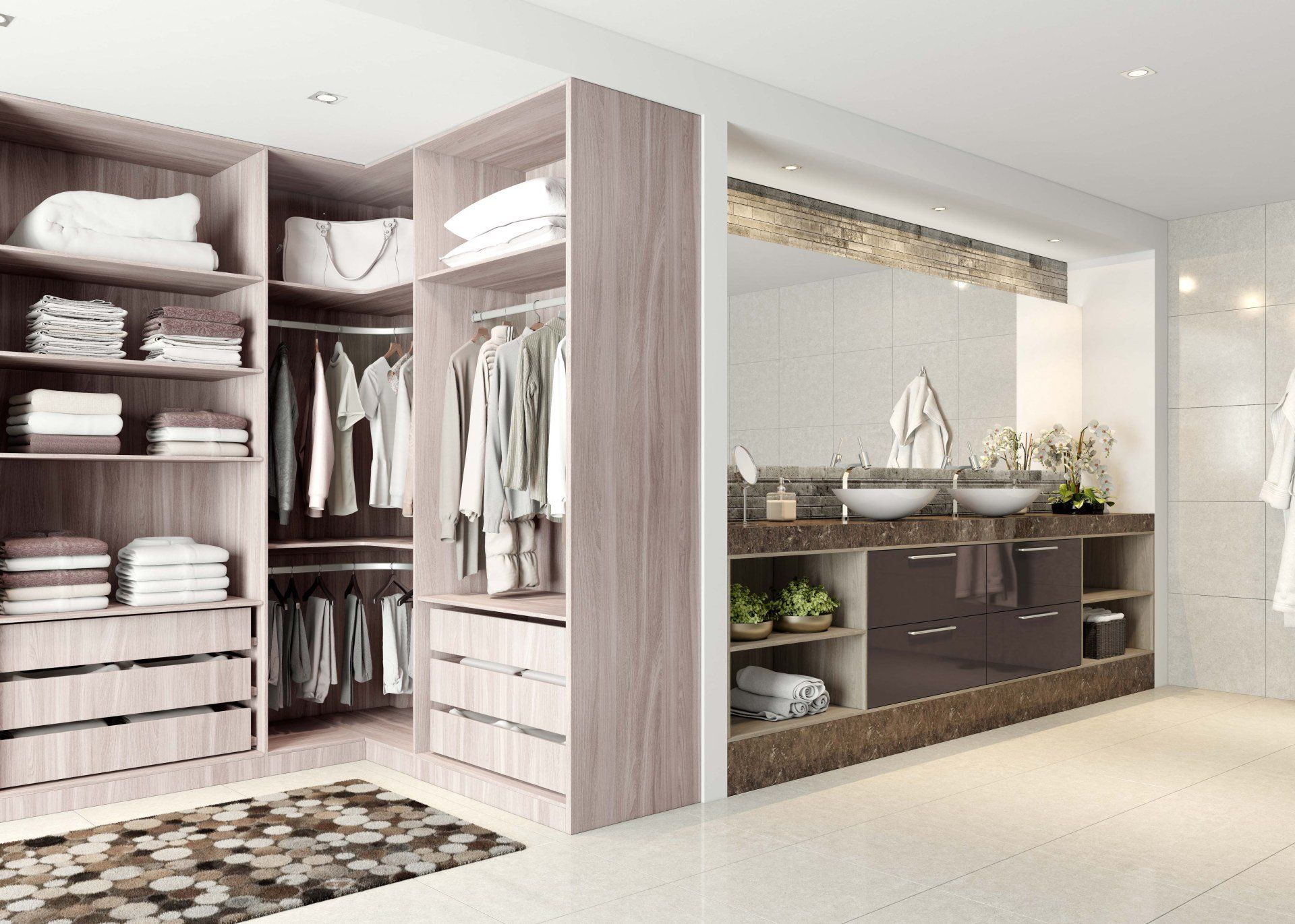 Closet e suíte integrado