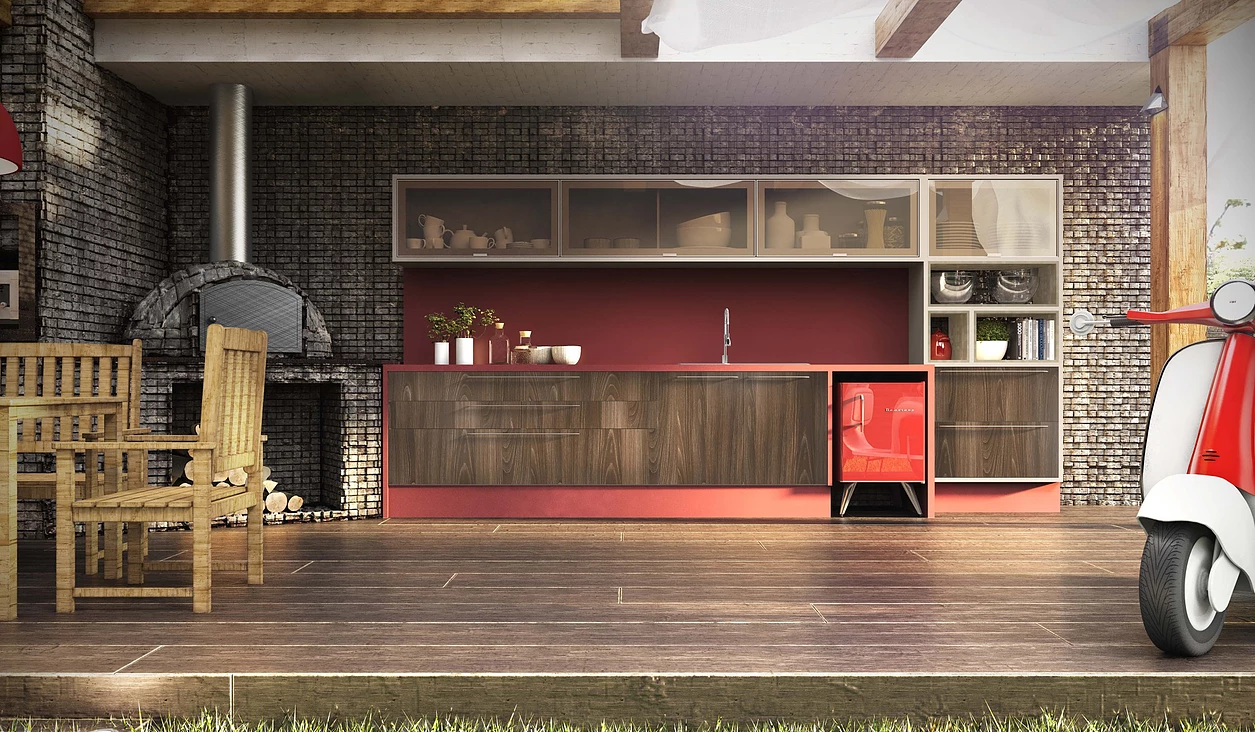 área gourmet moderna