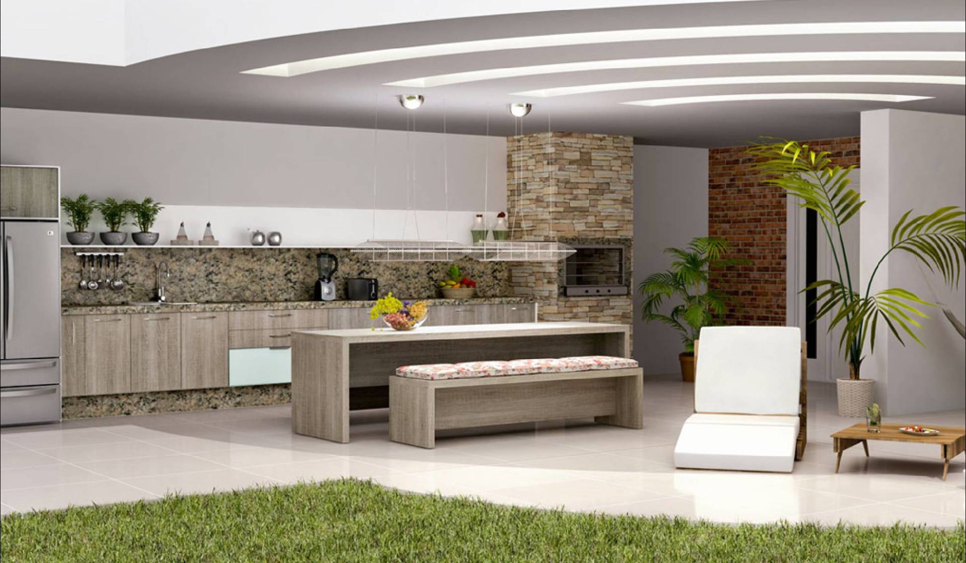 área gourmet moderna