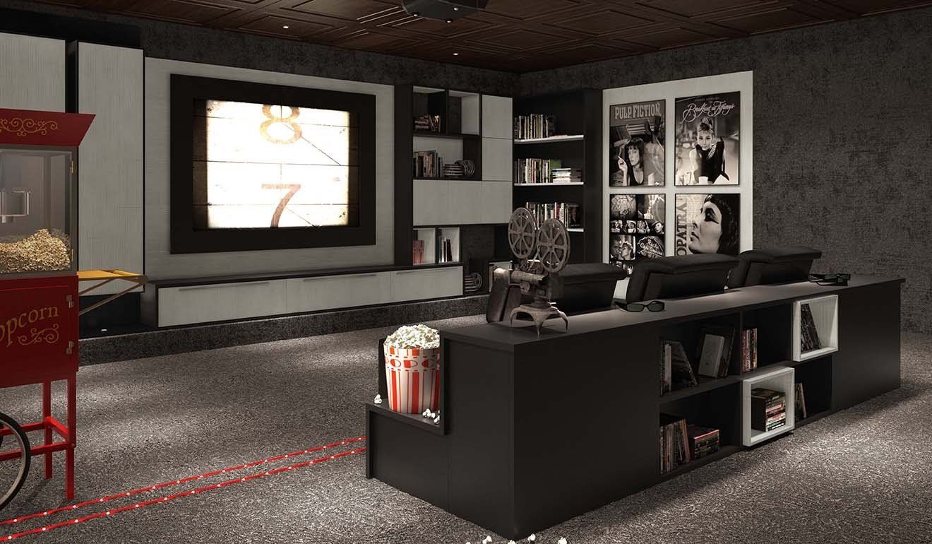 rack com painel de tv moderno