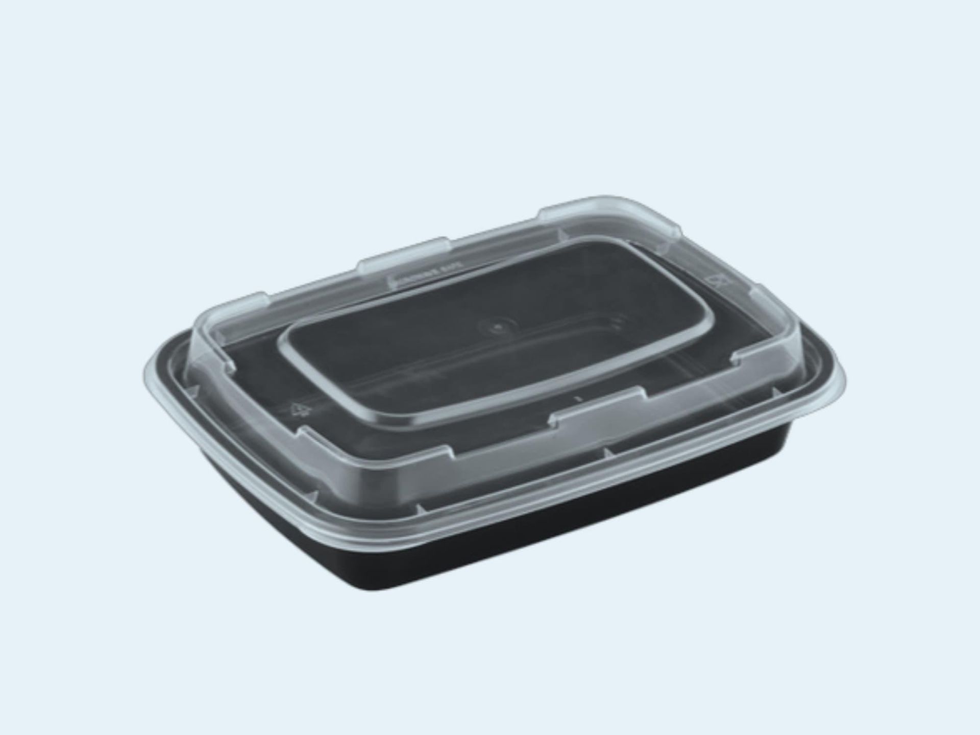 Black Rectangle Microwavable Container
