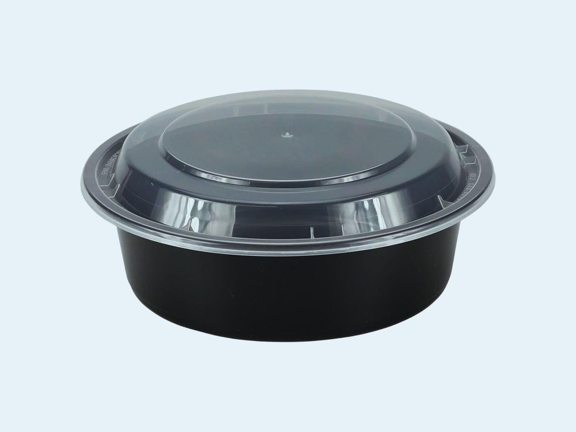 Black Round Microwavable Container