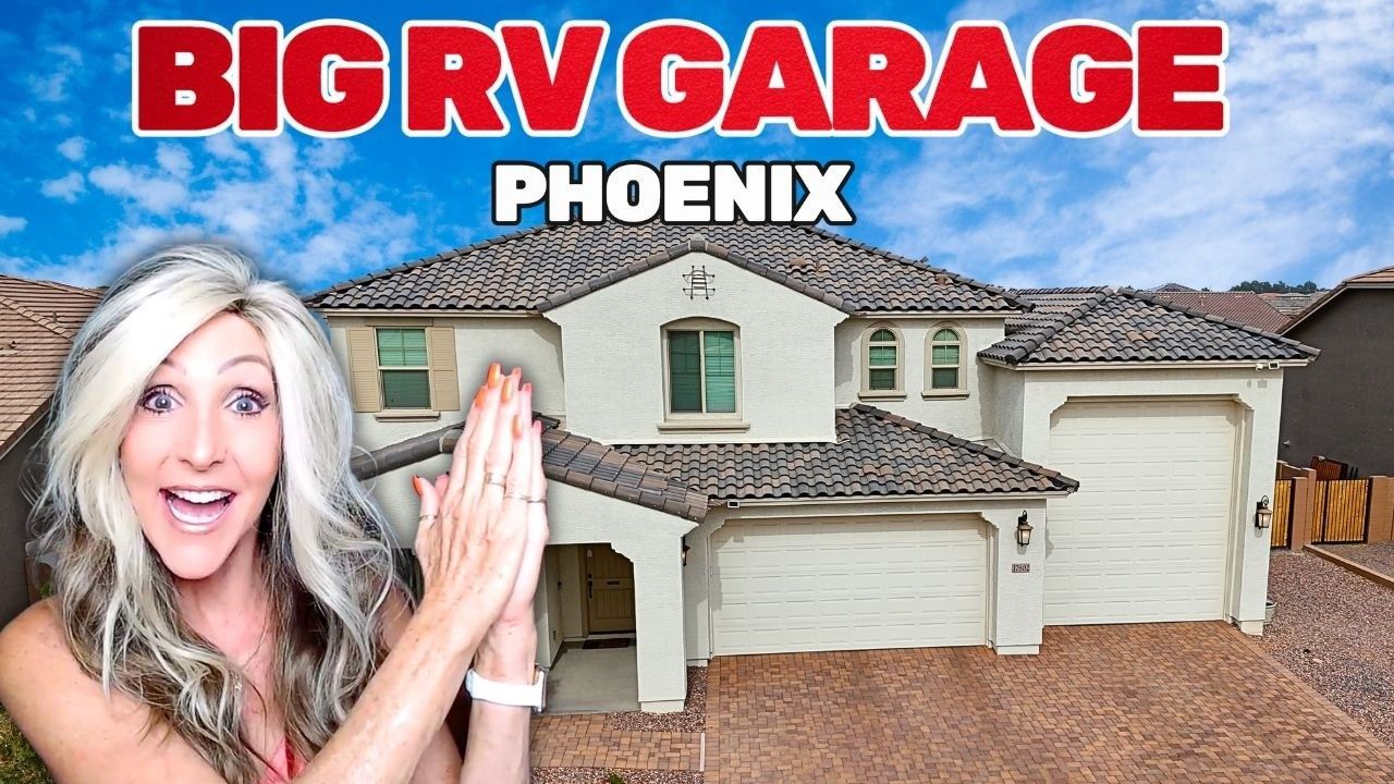 Phoenix new construction home with large RV garage and desert landscaping in 2026 home tour