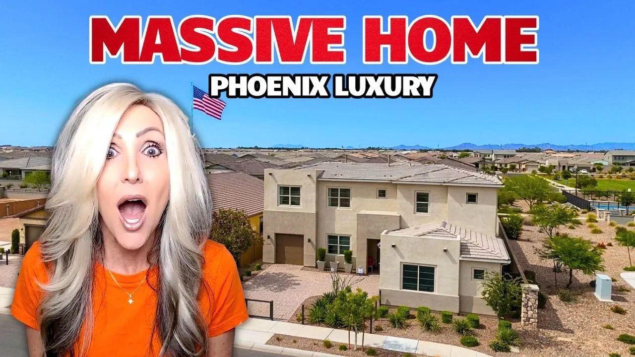 Massive Phoenix AZ new construction home with desert landscaping in 2026 luxury home tour