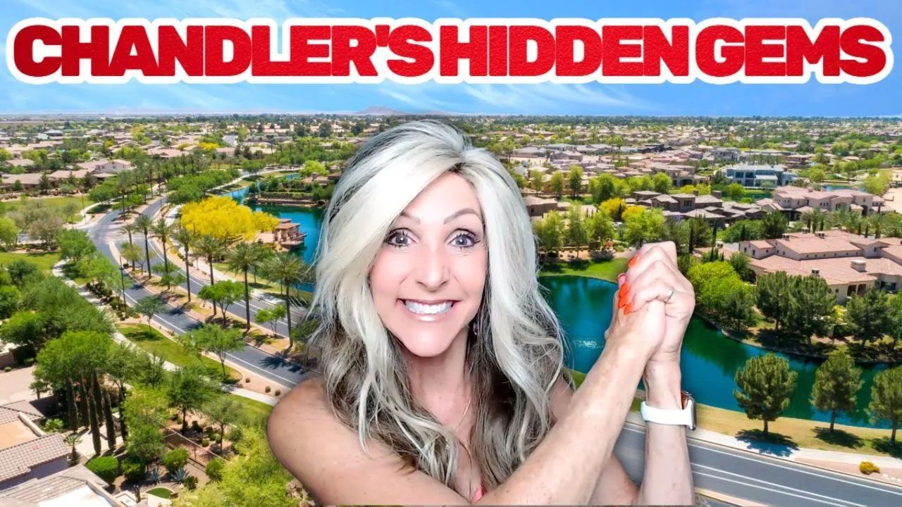 Chandler AZ neighborhood with lake and palm trees featured in 2025 home buying guide