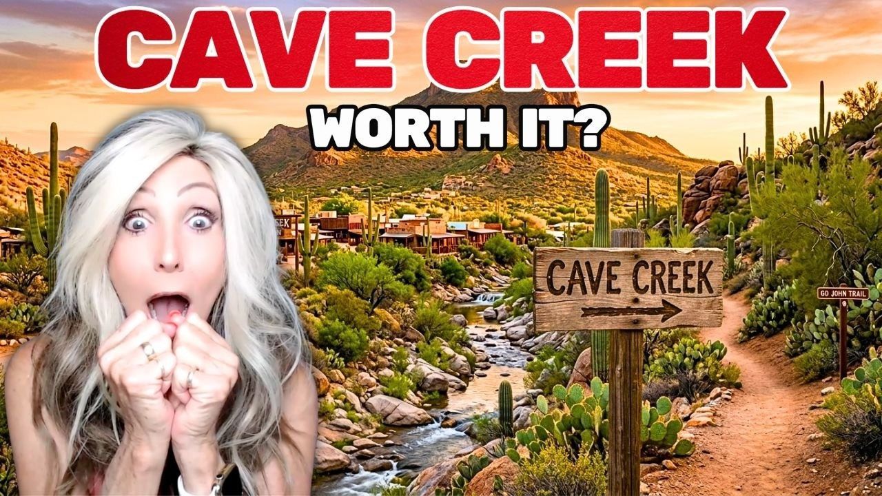 Cave Creek AZ desert landscape with mountains and homes in 2026 pros and cons living guide