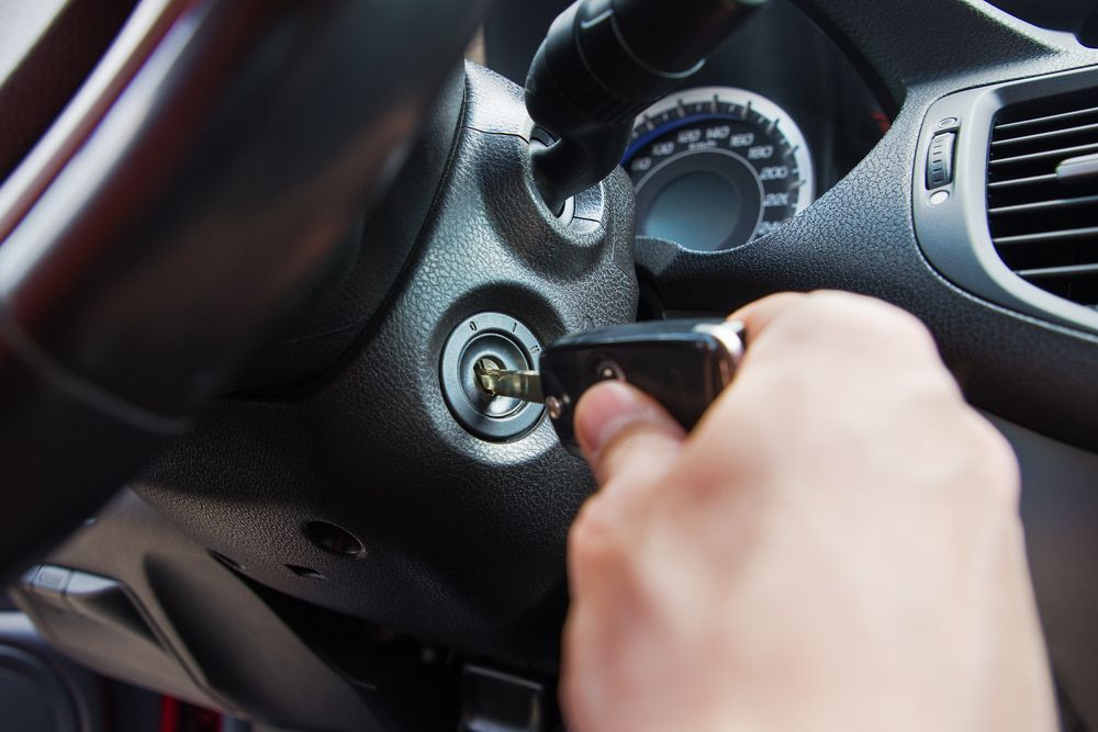 A person is starting a car with a key — Drink Drivers Hervey Bay in Urangan, QLD