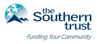 The logo for the southern trust funding your community