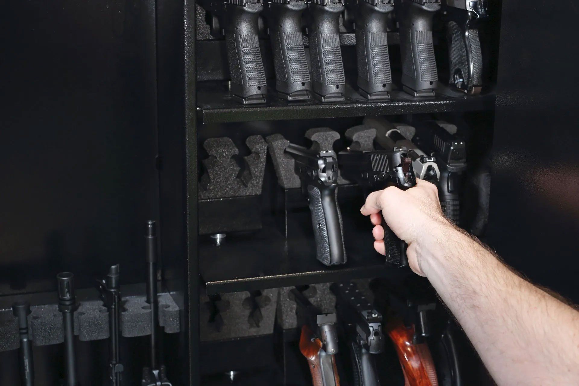 Pistols on Gun Safe — Houston, TX — Dixie Safe & Lock Service Inc.