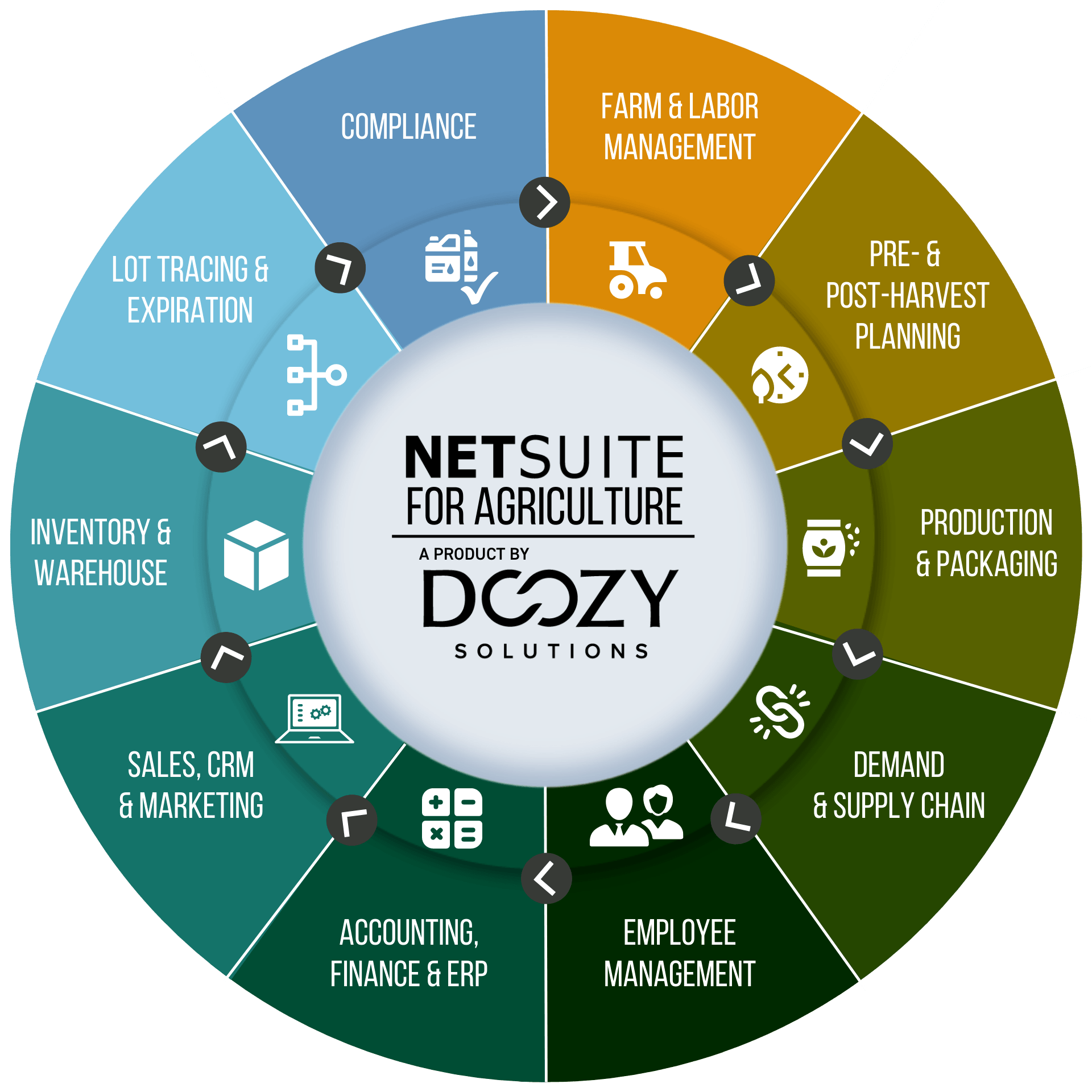 NetSuite for Agriculture Value Wheel