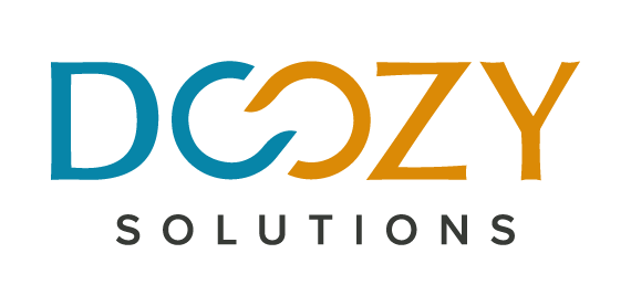 Doozy Solutions logo in blue, orange and black