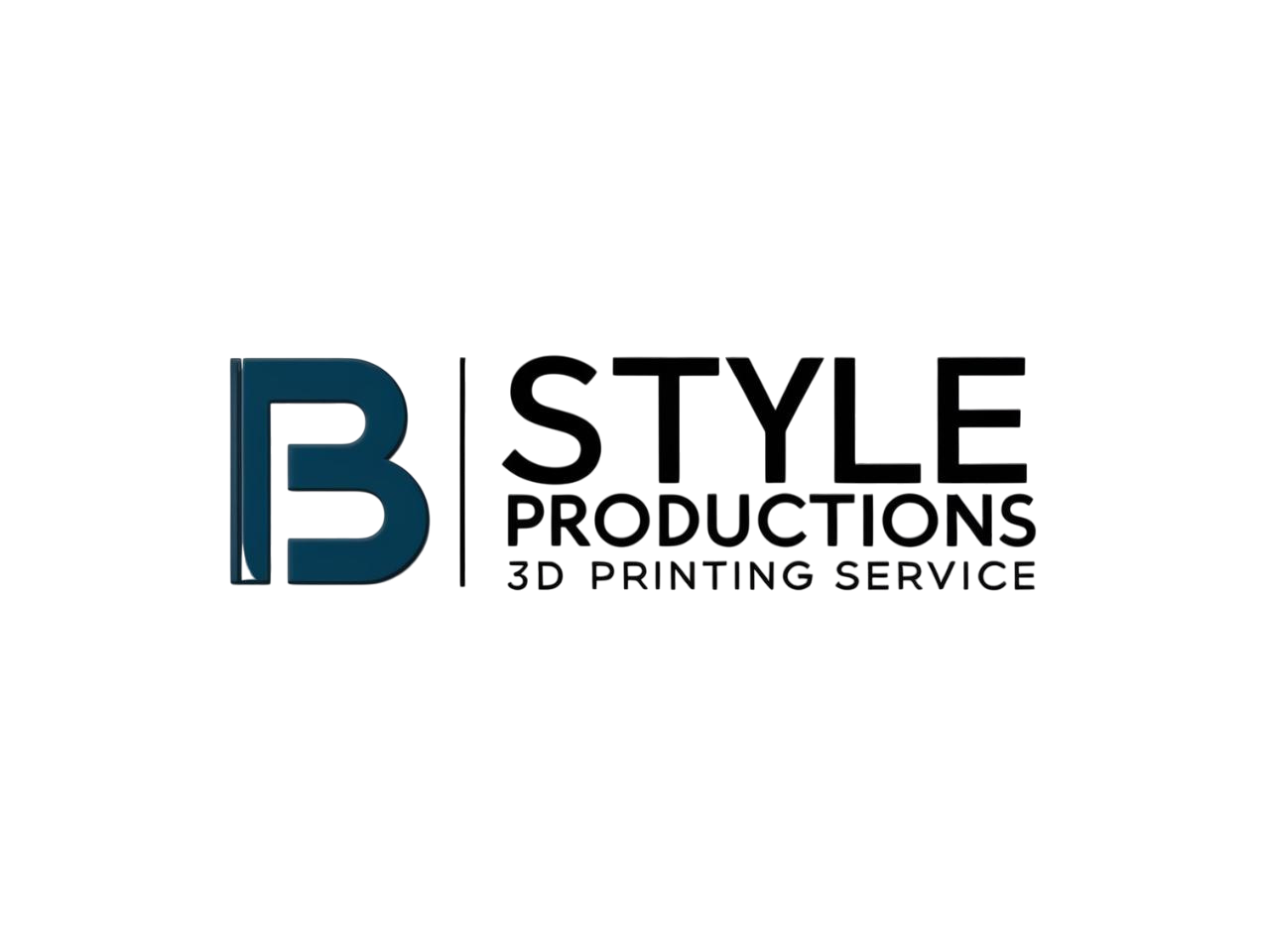 Het logo voor b style productions is een 3D-printservice.