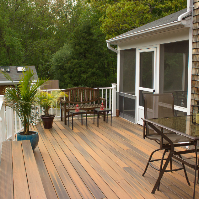 mixed composite deck build