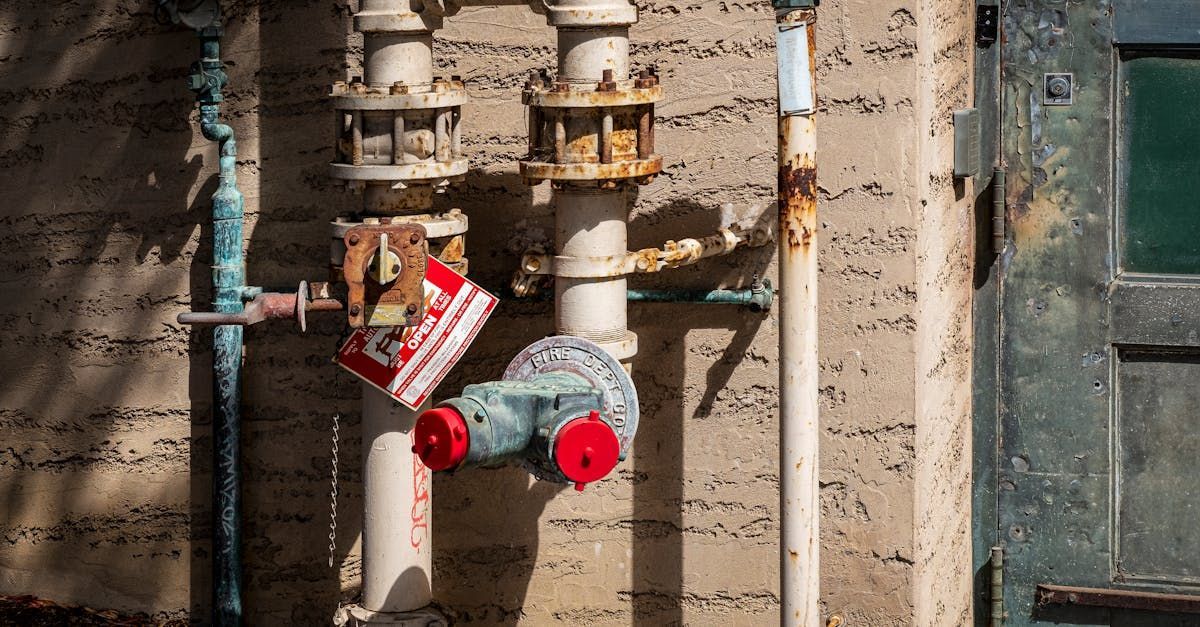 A close up of a fire hydrant on the side of a building.