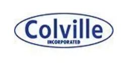 The logo for colville incorporated is a blue and white oval.