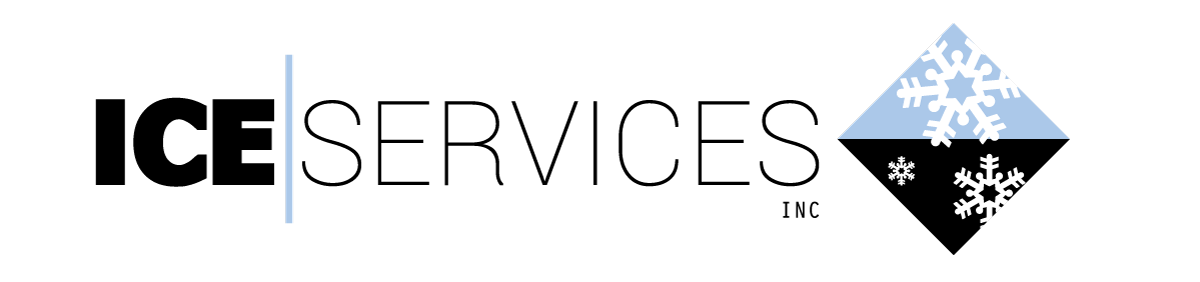 The logo for ice services shows a diamond with snowflakes on it