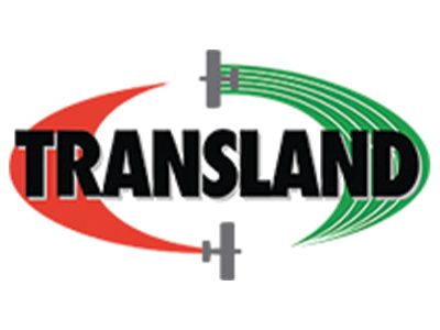 A logo for transland with a red and green circle