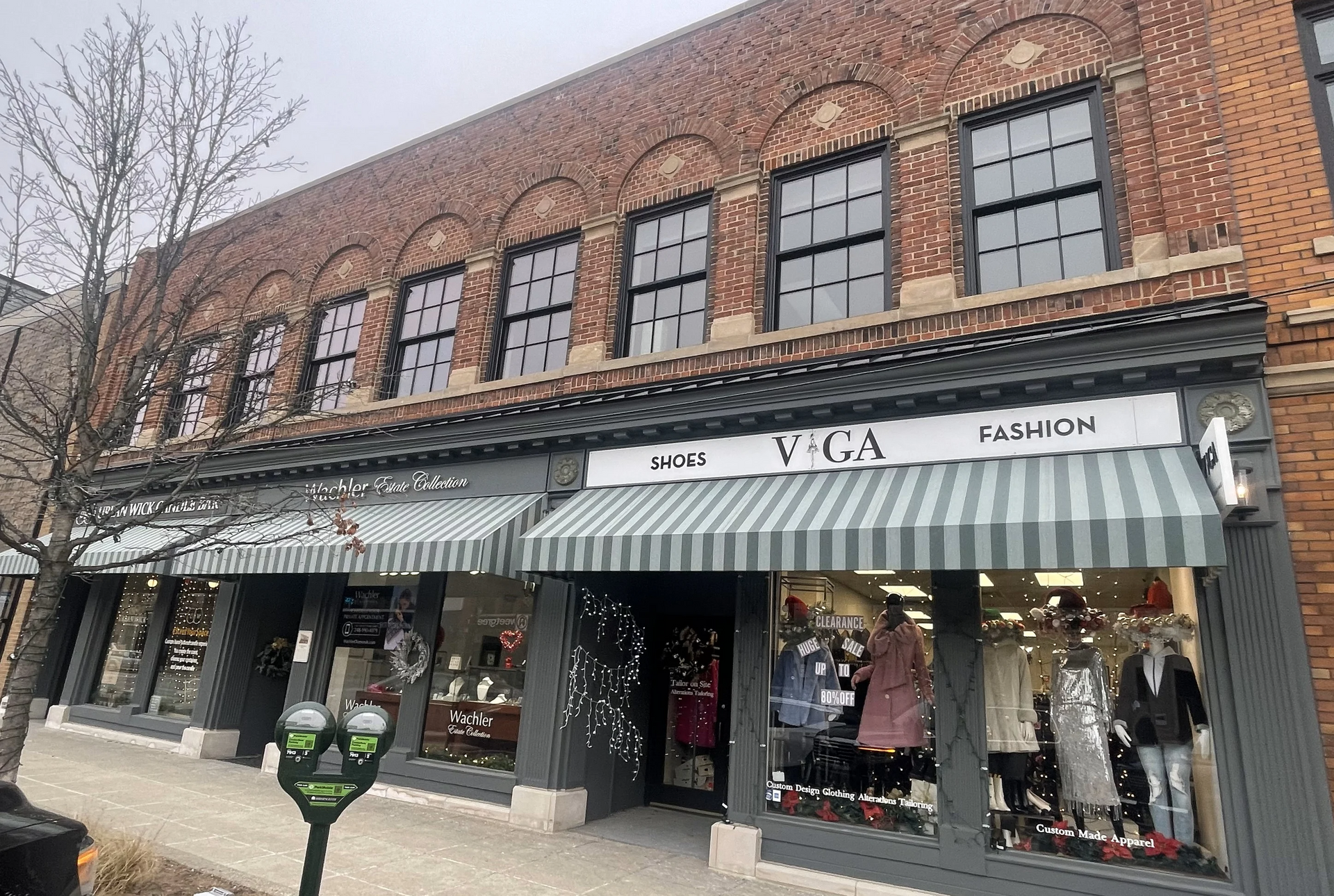 National Bank Building after masonry restoration in Birmingham, Michigan.