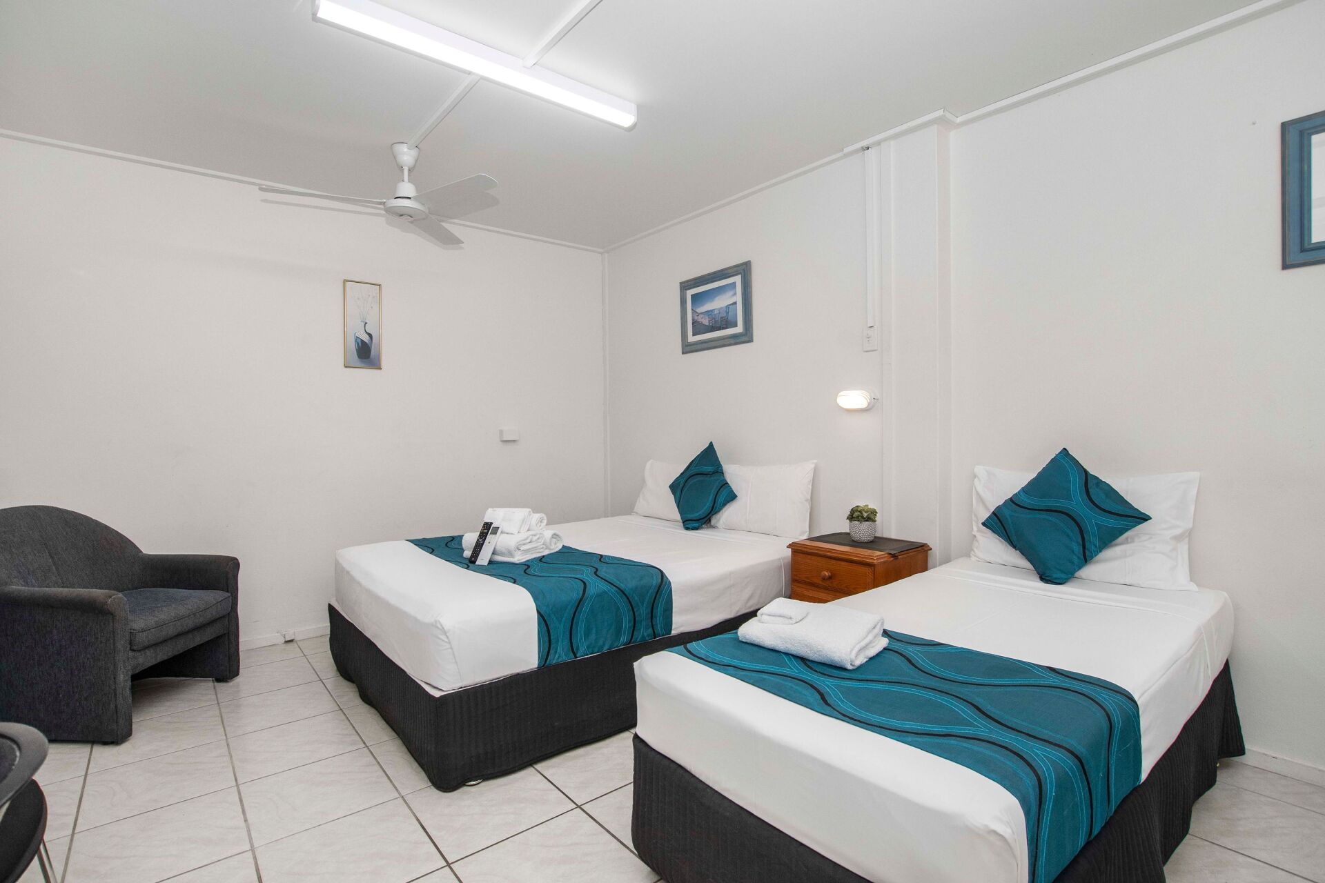 Two Beds in Motel Room — Strand Motel in Townsville, QLD