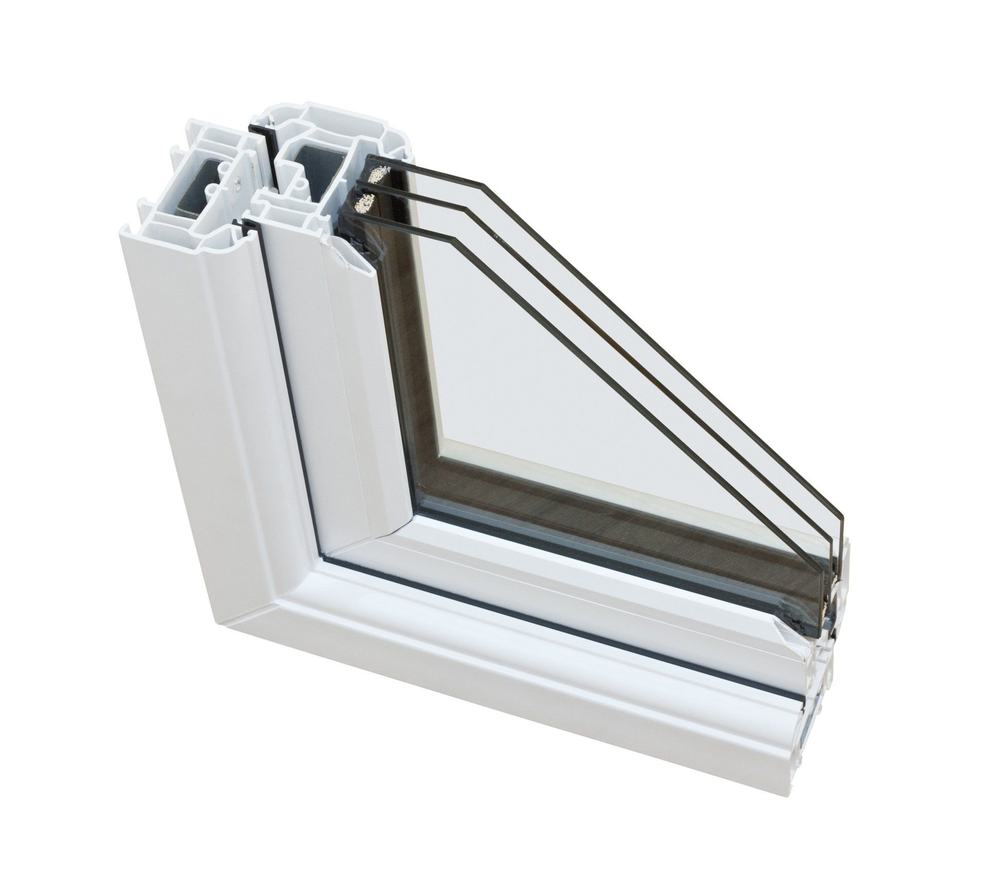 Wooden window profiles in section