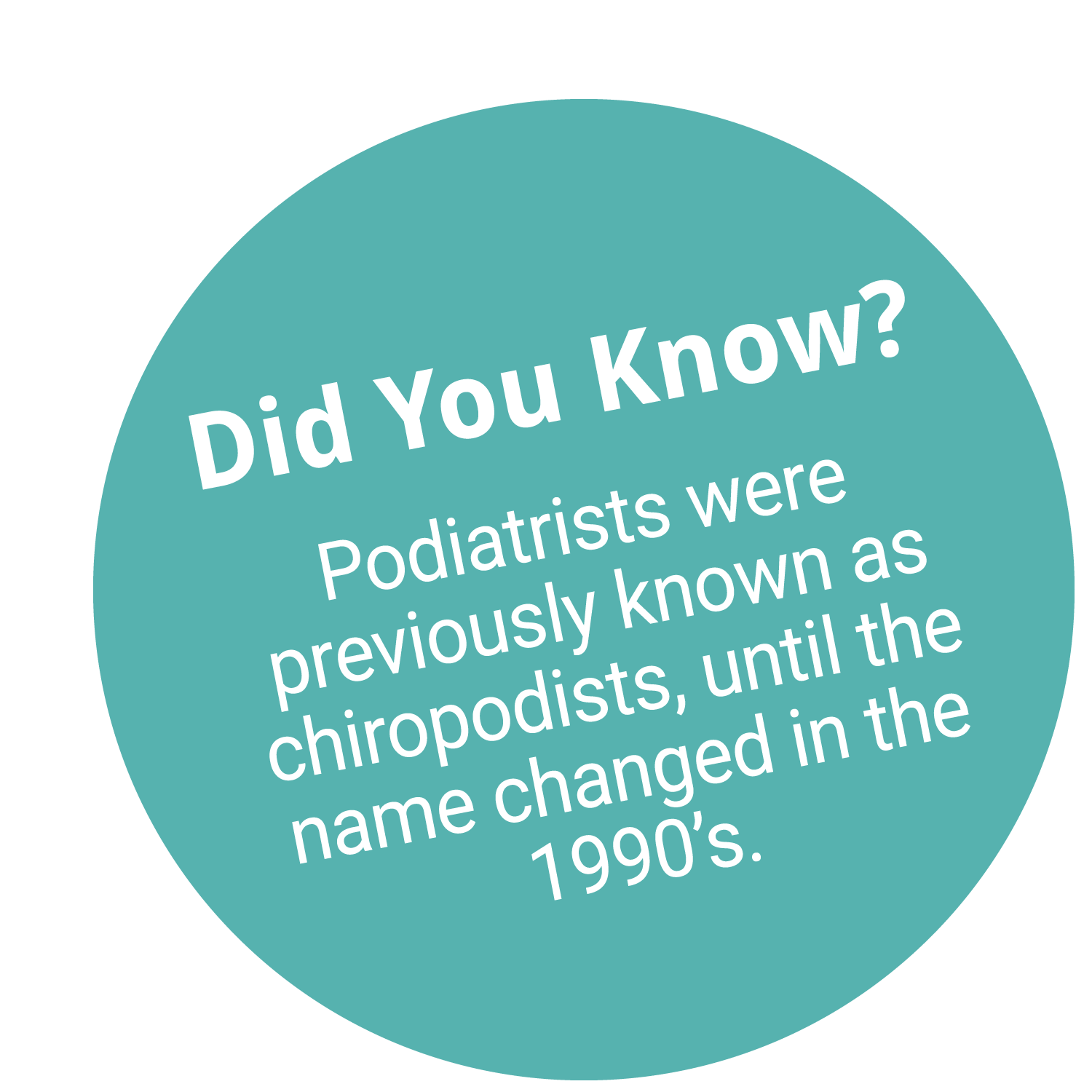 Did you know Podiatrists were previously called Chiropodists?