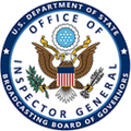 the seal of the u.s. department of state inspector general broadcasting board of governors .