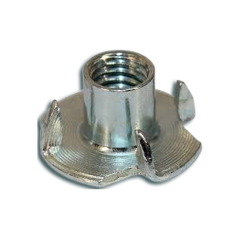 A close up of a furniture tee nuts