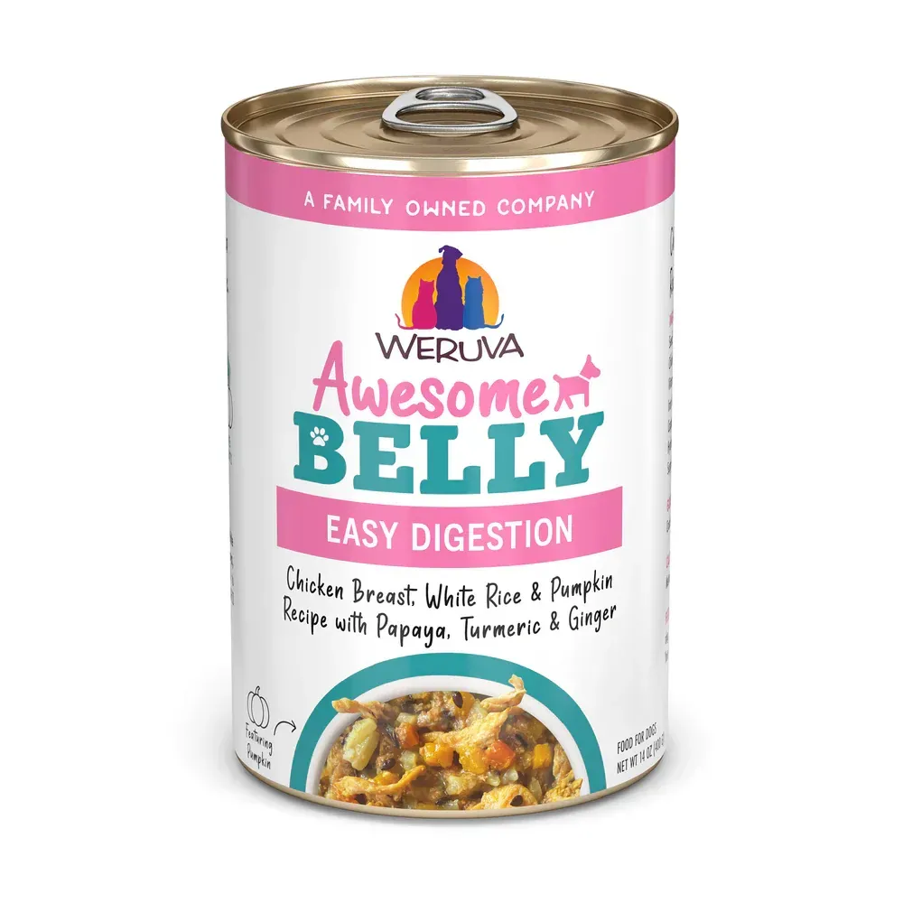 Weruva Awesome Belly Chicken & Rice Wet Dog Food Can, 14-oz available at Expert Pet