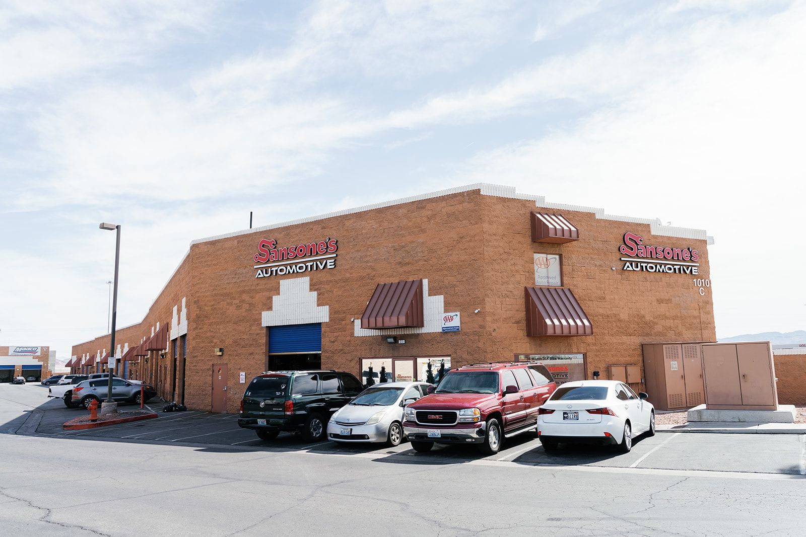 Sansone's Automotive shop exterior in Henderson, NV