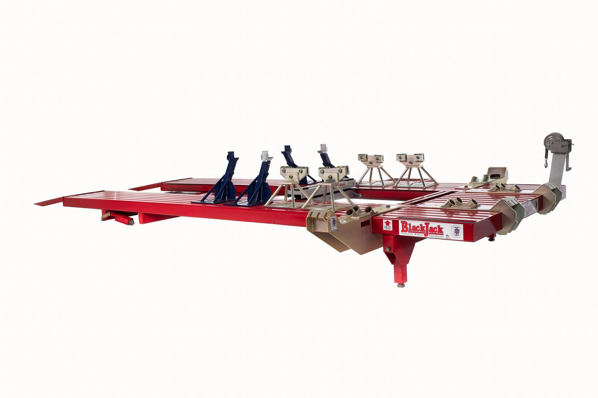 automobile frame straightening drive-on tilt down frame rack