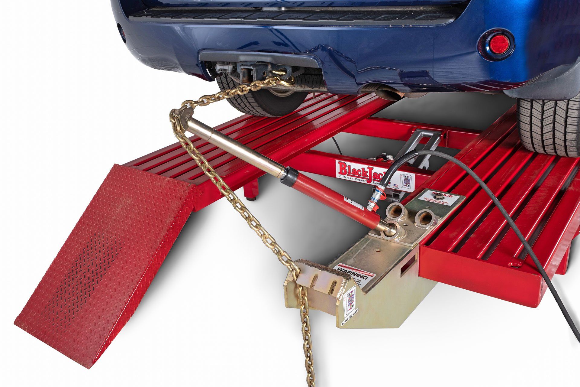 automobile frame straightening machines rearward pull from the back