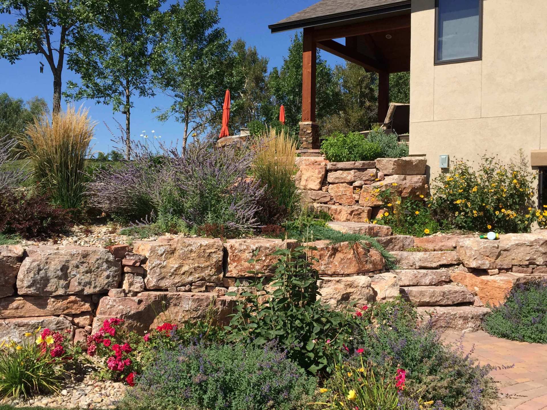 Stone Retaining Wall — Garden and Stone Retaining Wall  Landscaping in Spearfish, SD