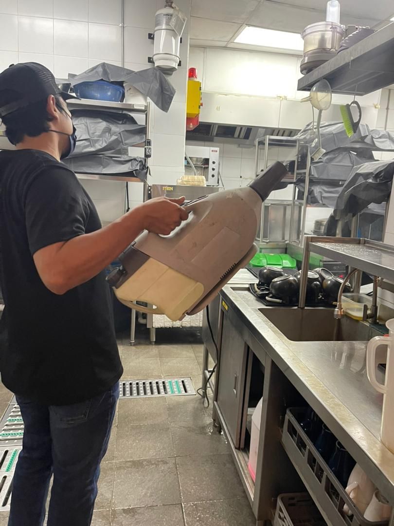 ULV Misting for cockroach control in F&B outlets
