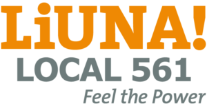 Logo for LiUNA! Local 561, featuring the orange text 
