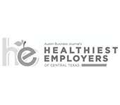 The logo for the healthiest employers of central texas.