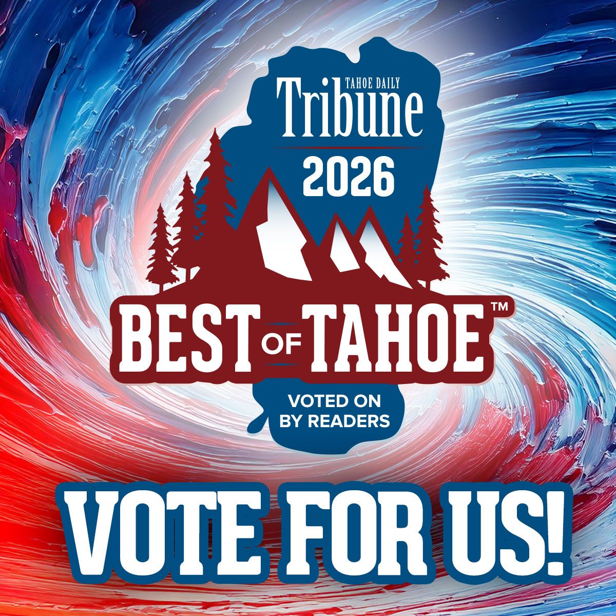 Magazine cover for Flow & Glow Wellness Med Spa, Best of Tahoe 2026, with smiling woman and patriotic fireworks background