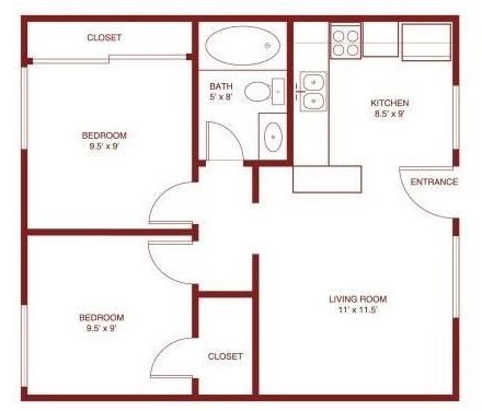 2 Bed | 1 Bath