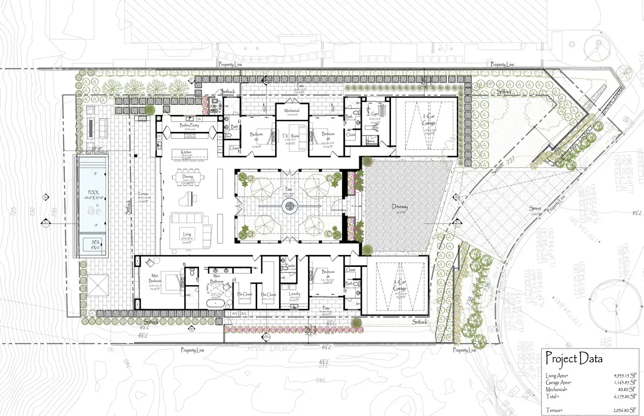 A black and white floor plan of a house.