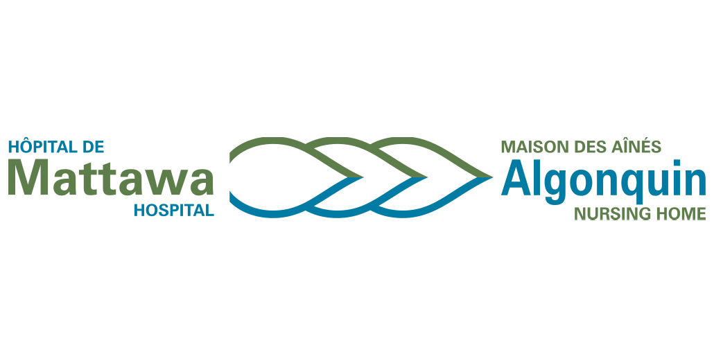 The logo for the mattawan hospital and algonquin nursing home
