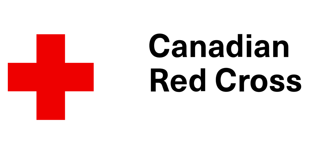 The logo for the canadian red cross is a red cross on a white background.
