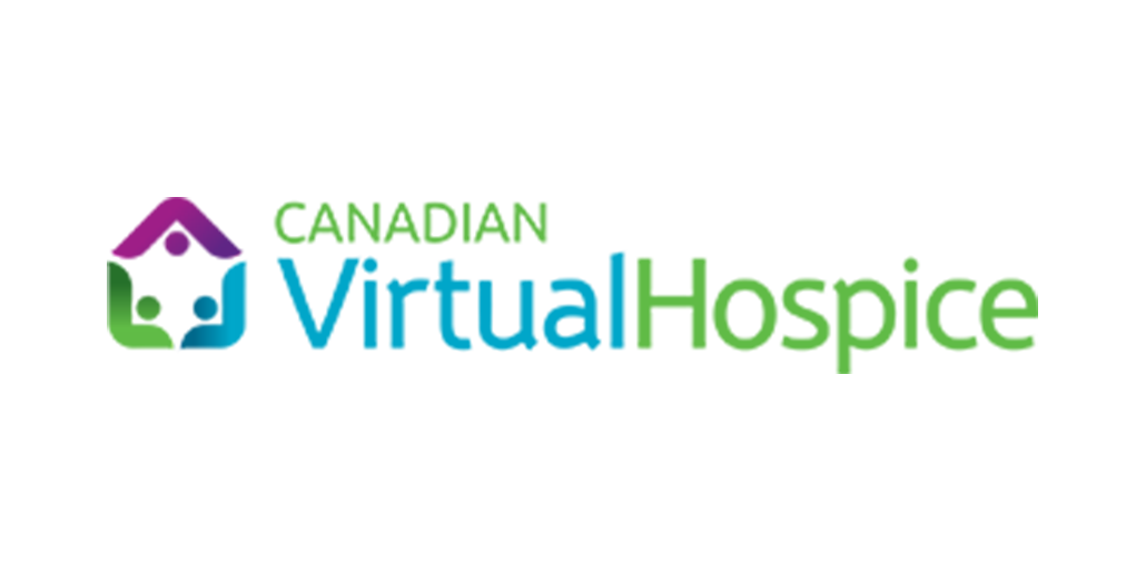 A logo for canadian virtual hospice with a house on it