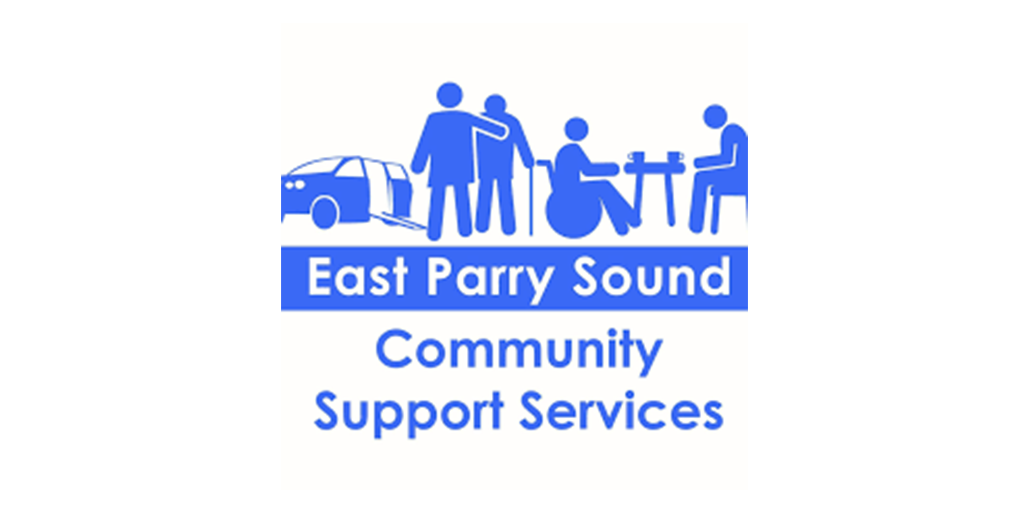 A blue logo for east parry sound community support services