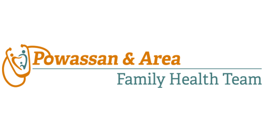 A logo for the powassan & area family health team