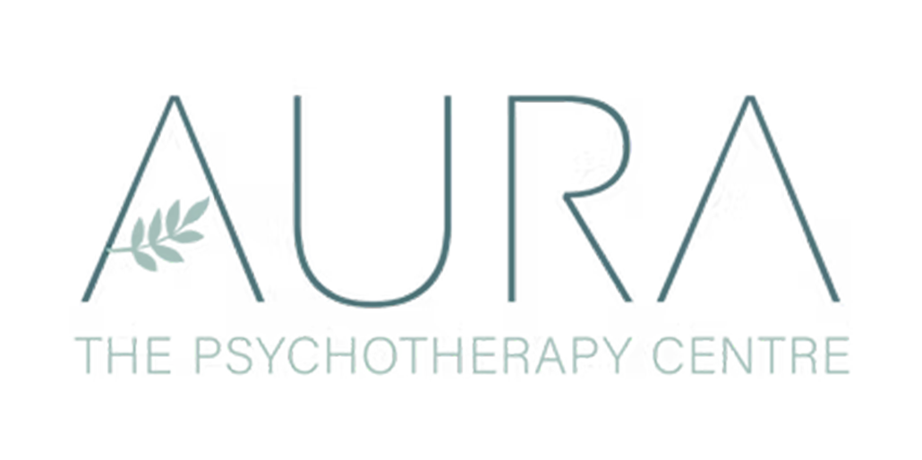 The logo for aura the psychotherapy centre