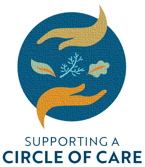 A logo that says supporting a circle of care